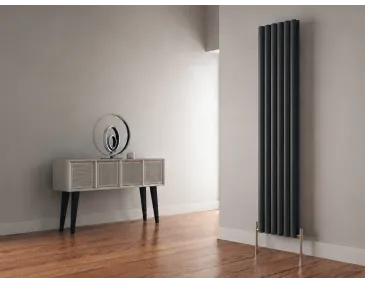Radiator de design CARISA, colecția TALLIS DOUBLE, 1800x350 mm, NEGRU