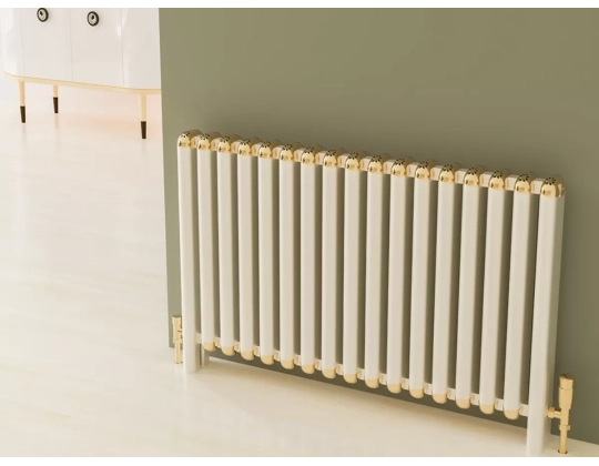 FLOOR STANDING ALUMINUM RADIATOR CAST LUX высота 300 мм. ширина 1720 мм. белый мат