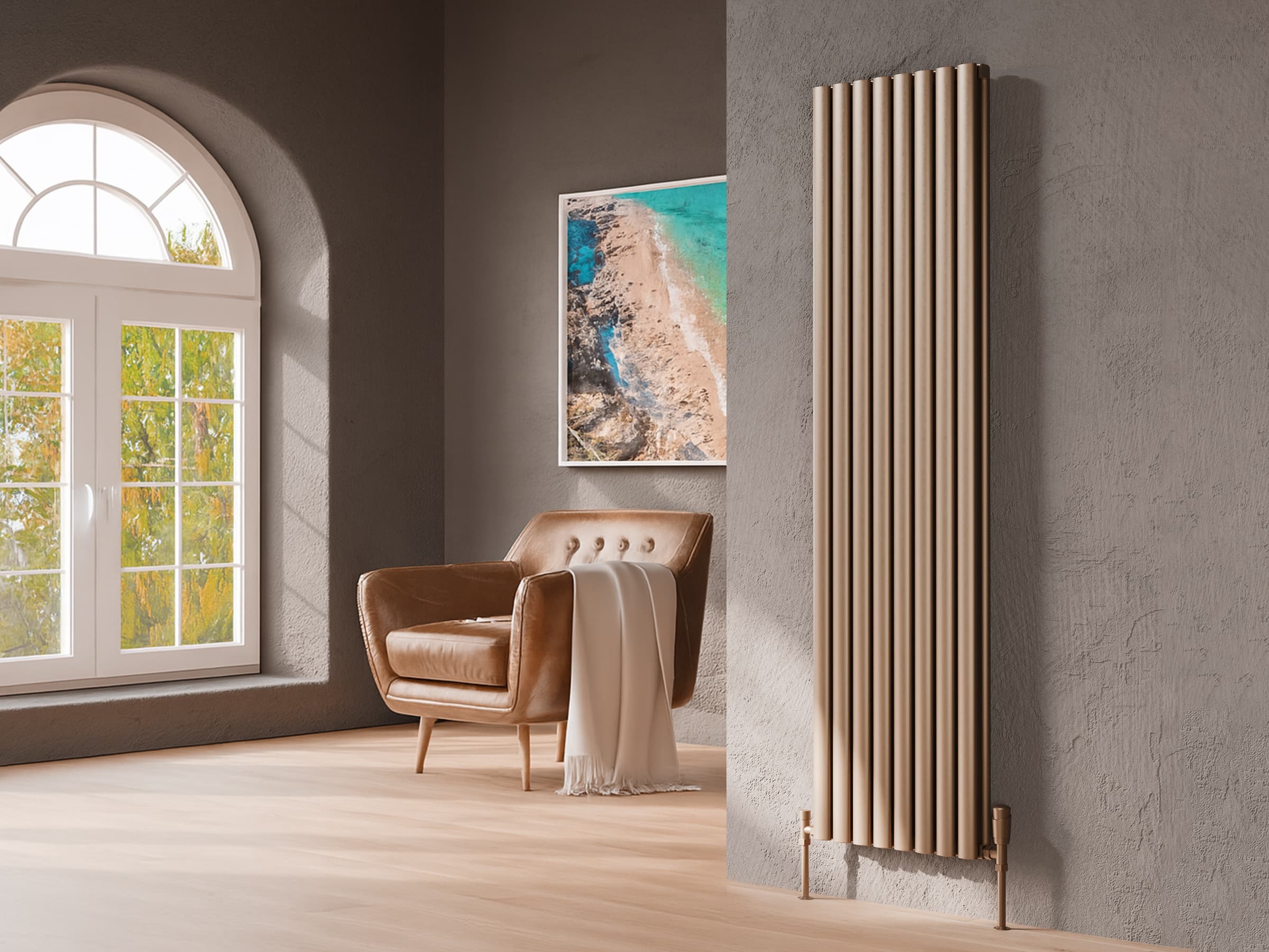 Calorifer decorativ LOJIMAX, colectia  BELLA DOUBLE высота 300 mm. ширина 286 mm. RAL MY-512 luciu