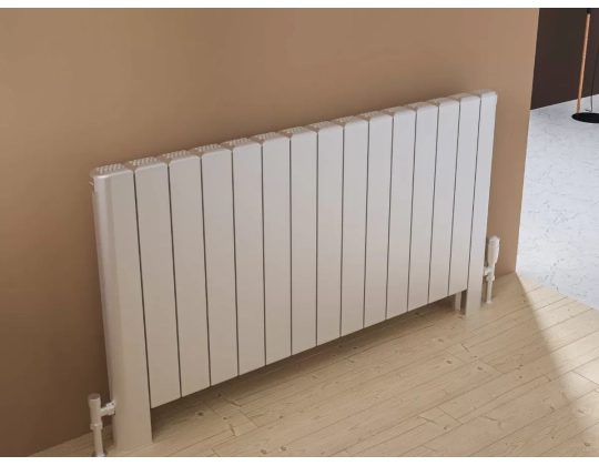 FLOOR STANDING ALUMINUM RADIATOR NIORA LUX высота 700 мм. ширина 1444 мм. черный мат