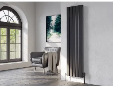 Calorifer decorativ LOJIMAX colecția DIAMOND DOUBLE 1600x396 mm, Negru