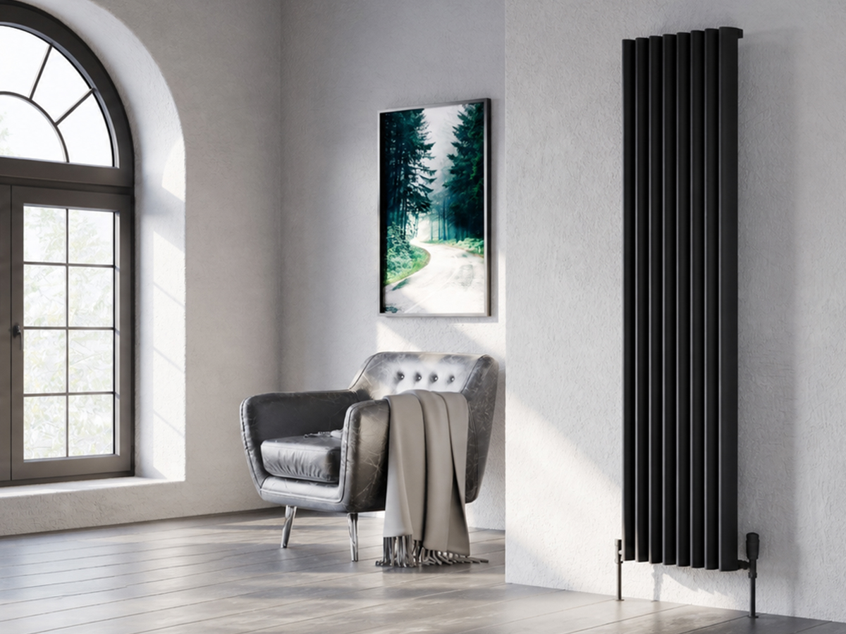 Calorifer decorativ LOJIMAX colecția ALBITE 1800x380 mm, Negru