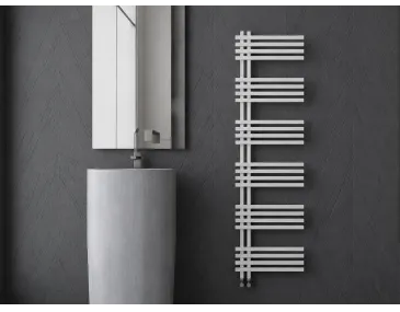 Uscător de prosoape de design CARISA, colecția TERRA, 852x500 mm, ALB
