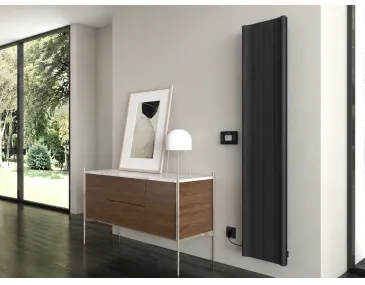 Radiator electric de design CARISA, colecția BOREAS B, 1800x369 mm, NEGRU