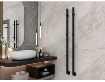 Uscător de prosoape de design CARISA, colecția DANTE, 1500x32 mm, Negru
