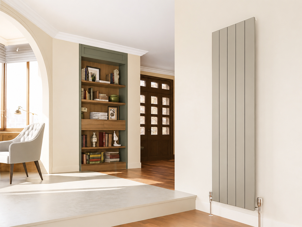 Дизайнерский радиатор LOJIMAX коллекция KALSEDON 1800x375 мм, INOX SATIN