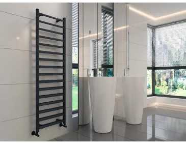 Uscător de prosoape de design CARISA, colecția LARA L, 1200x485 mm, NEGRU