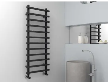 Uscător de prosoape de design CARISA, colecția BARON L, 1200x500 mm, NEGRU