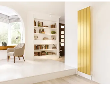 Дизайнерский радиатор LOJIMAX коллекция KALSEDON 1600x375 мм, GOLD SATIN