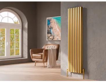 Дизайнерский радиатор LOJIMAX коллекция BELLA DOUBLE 1800x404 мм, Золотой