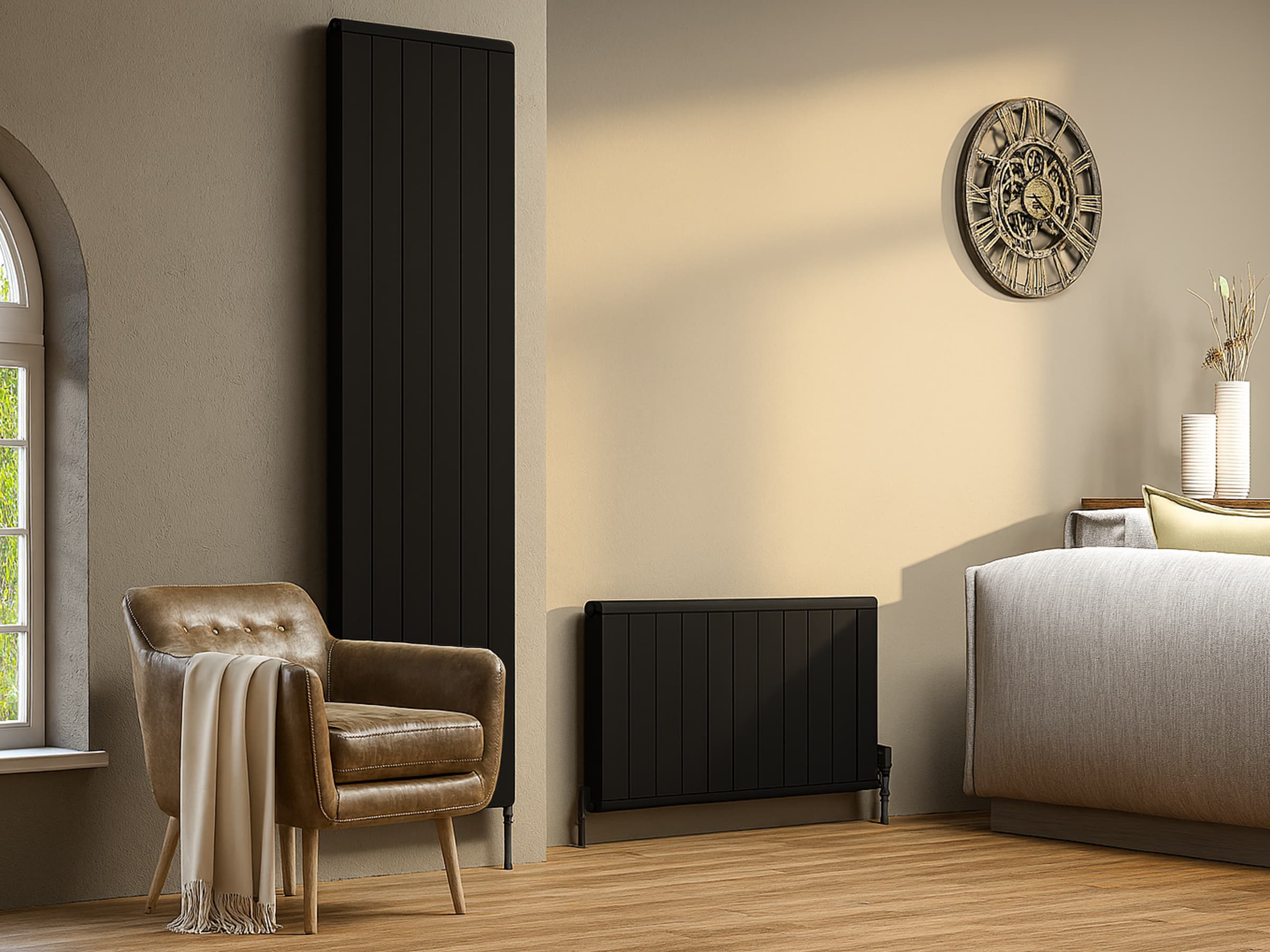 Calorifer decorativ LOJIMAX colecția LOVA LINE 1400x400 mm, Negru