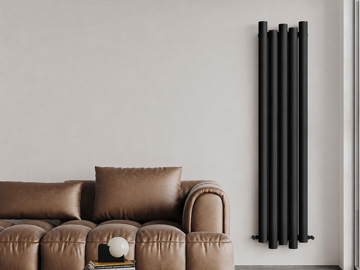 Calorifer decorativ CARISA, colecția MOTION, 1800x390 mm, NEGRU