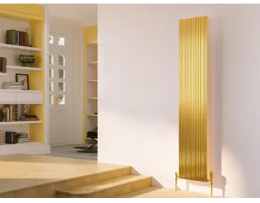 Дизайнерский радиатор LOJIMAX коллекция BAMBOO 1600x359 мм, Gold Matt Anodising