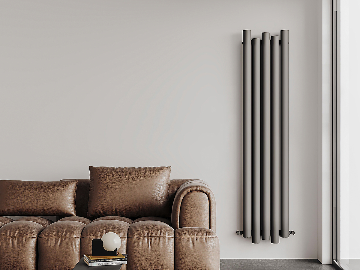 Calorifer decorativ CARISA, colecția MOTION, 1800x390 mm, ANTRACIT