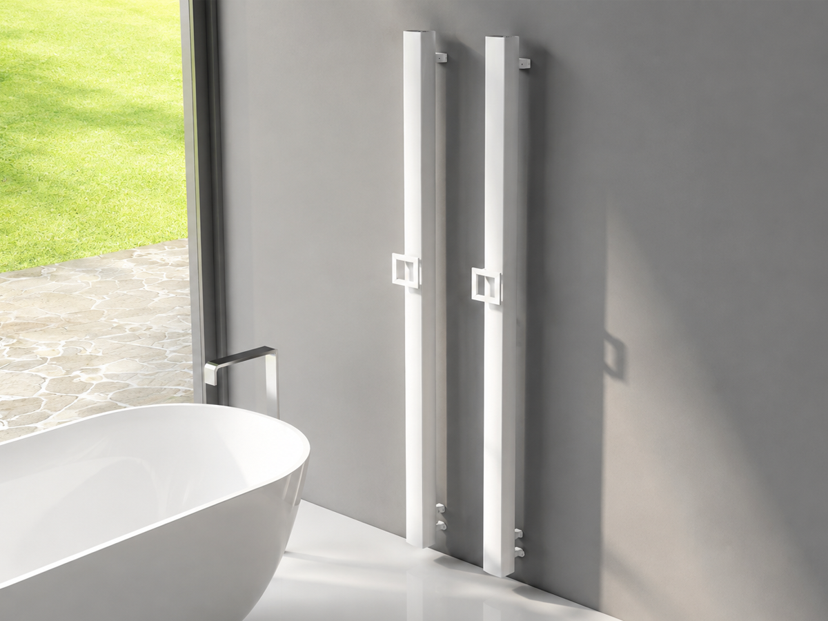 Uscător electric de prosoape de design CARISA, colecția VESTA S, 1200x70 mm, ALB