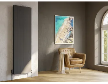 Calorifer decorativ LOJIMAX, colectia  KALSEDON DOUBLE высота 300 mm. ширина 280 mm. antracit mat