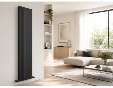 Calorifer decorativ CARISA, colecția MONZA DOUBLE, 1800x280 mm, NEGRU