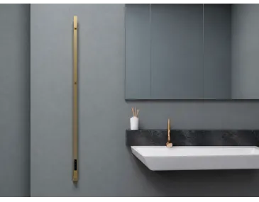 CARISA MAXIM Collection Designer Electric Towel Rail, 1500x30 mm, Brushed Brass