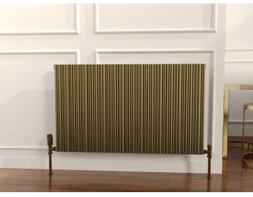 Дизайнерский радиатор LOJIMAX коллекция BAMBOO DOUBLE 600x959 мм, Bronze Matt Anodising