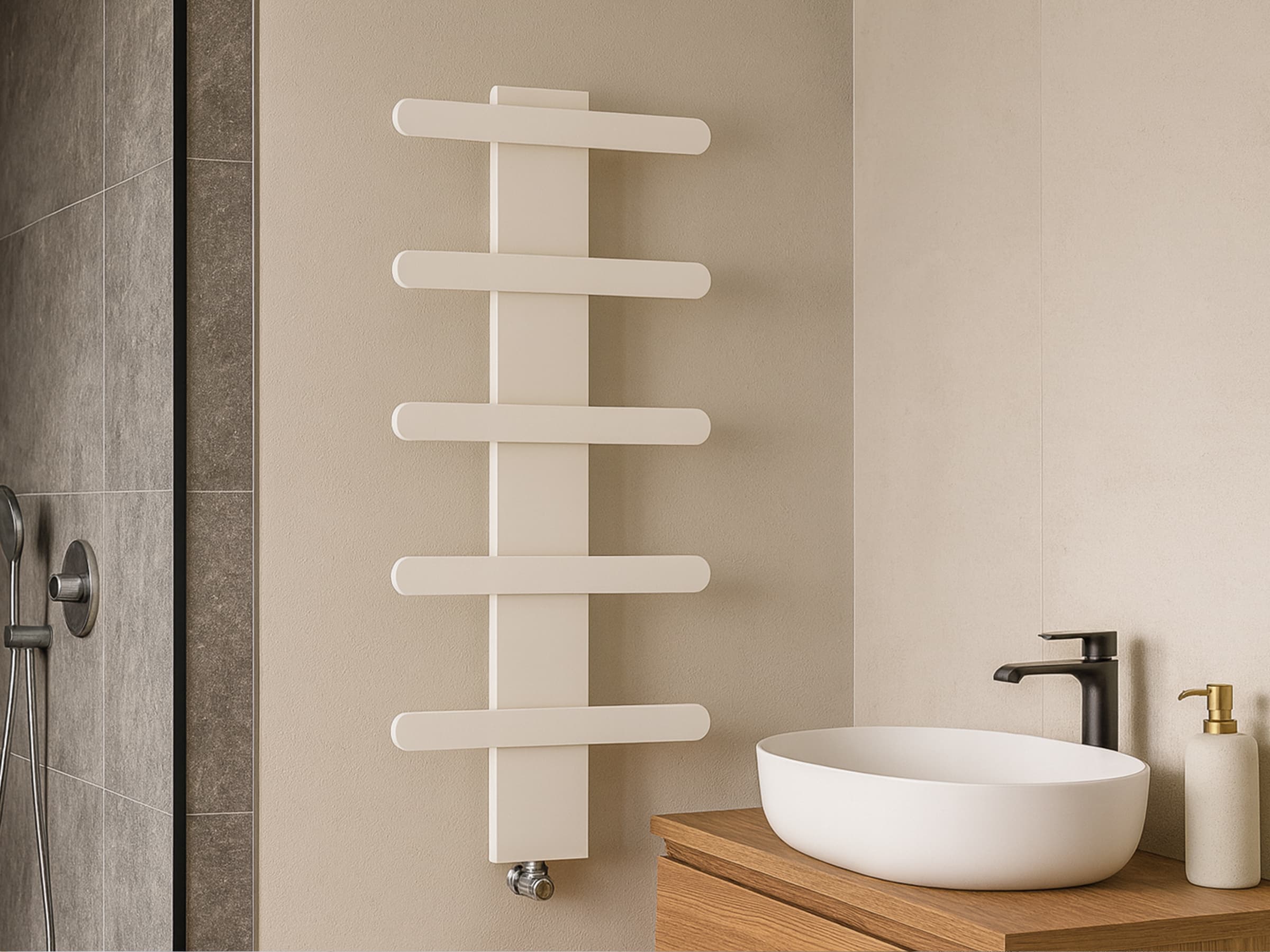 Uscător de prosoape de design LOJIMAX colecția BALLOSS STYLE 1140x500 mm, Lemon