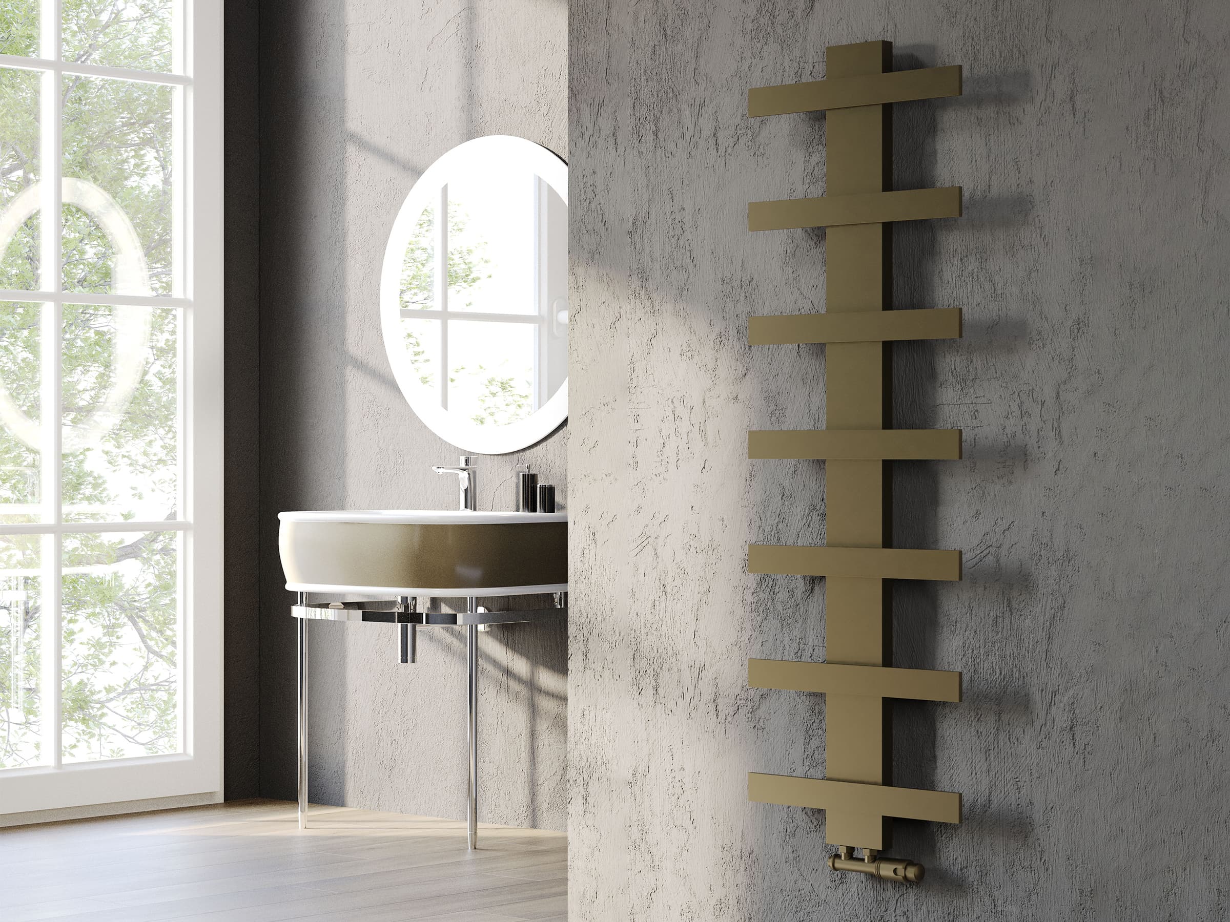Uscător de prosoape de design LOJIMAX colecția ALBATROS STYLE 1540x450 mm, MY-512