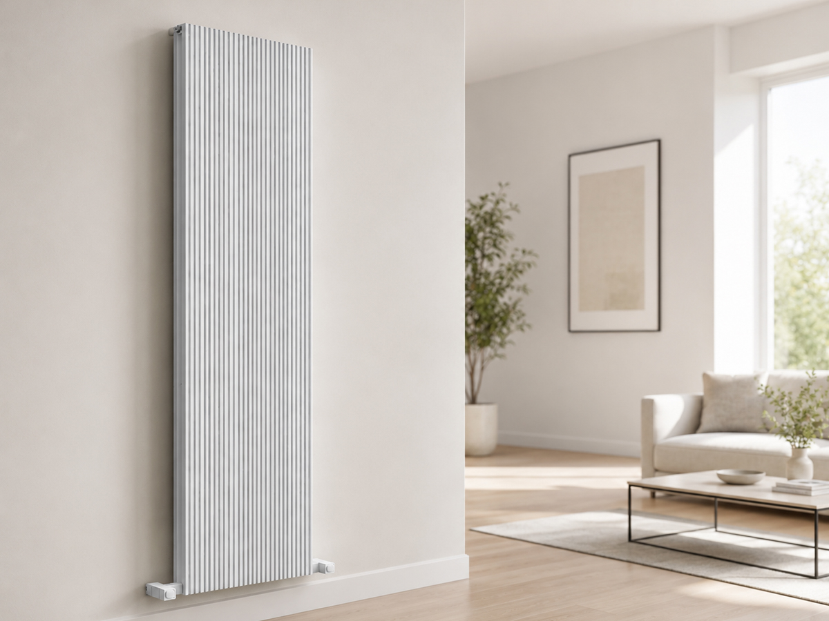 Calorifer decorativ CARISA, colecția MONZA DOUBLE, 1800x280 mm, ALB