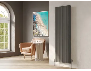 Дизайнерский радиатор LOJIMAX коллекция BAMBOO DOUBLE 1600x359 мм, Антрацит 