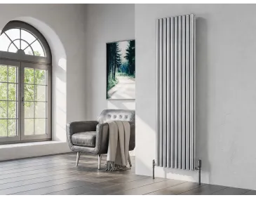 Дизайнерский радиатор LOJIMAX коллекция BELLA DOUBLE 1800x404 мм, Хром
