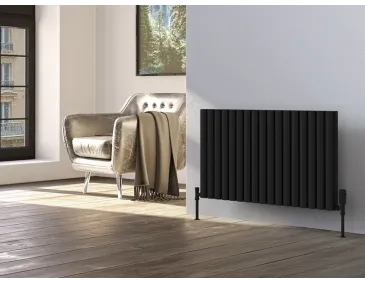 Дизайнерский радиатор LOJIMAX коллекция BELLA DOUBLE 500x1466 мм, Черный
