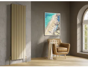 Дизайнерский радиатор LOJIMAX коллекция KALSEDON DOUBLE 1600x375 мм, GOLD SATIN