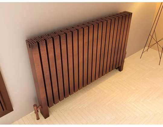 FLOOR STANDING ALUMINUM RADIATOR OPAL PLUS LUX высота 400 мм. ширина 1671 мм. черный мат