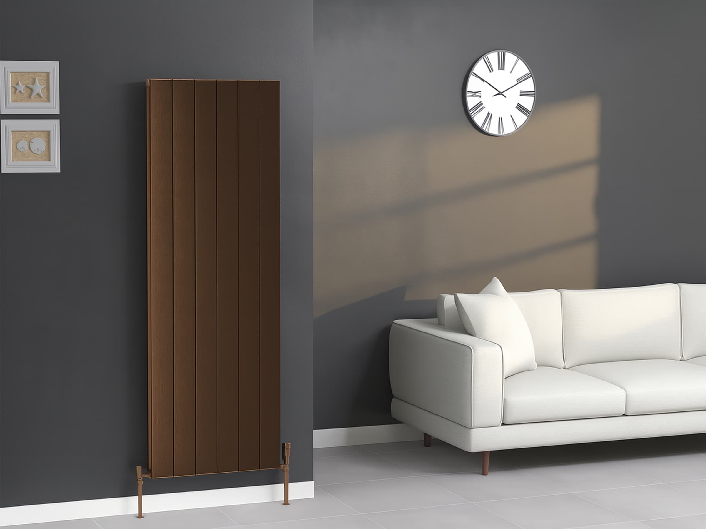 Дизайнерский радиатор LOJIMAX коллекция KALSEDON DOUBLE 1800x375 мм, BRONZE SATIN