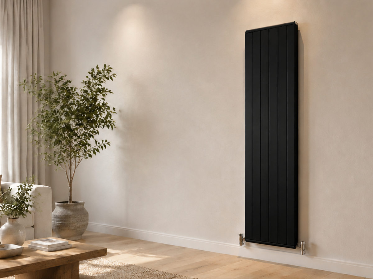 Calorifer decorativ CARISA, colecția BUTTERFLY, 1800x316 mm, NEGRU