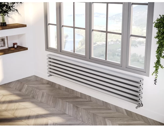 ALUMINUM HORIZONTAL RADIATOR RETRO HRZ высота 2000 мм. ширина 460 мм. черный мат