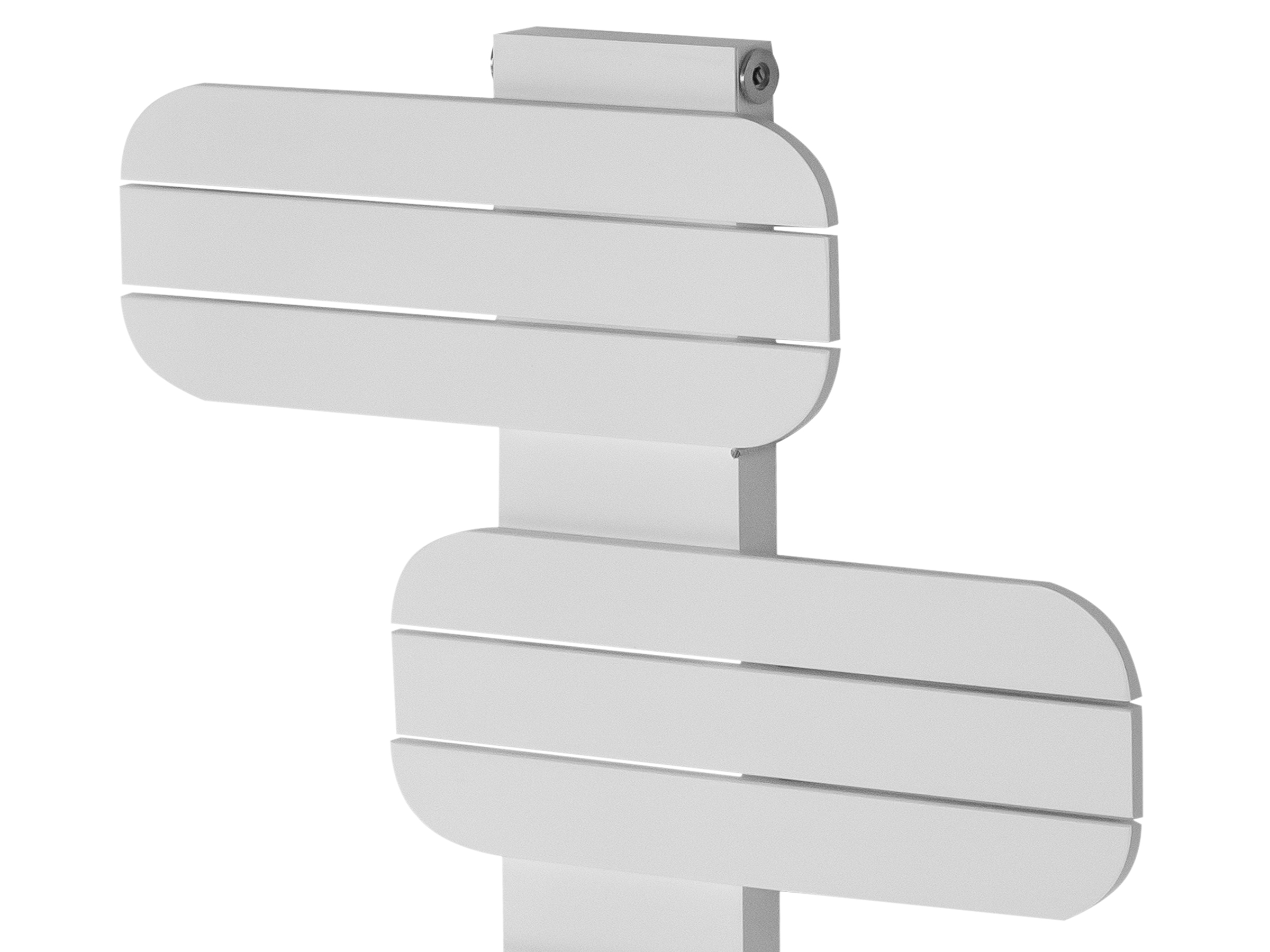 Uscător de prosoape decorativ LOJIMAX, colecția BAMITO Lățime 1276 mm. Înălțime 400 mm. alb mat