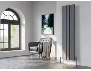 Дизайнерский радиатор LOJIMAX коллекция DIAMOND 1800x396 мм, Антрацит 