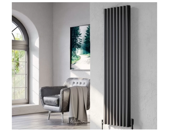 FLOOR STANDING ALUMINUM RADIATOR BELLA DOUBLE LUX inaltimea 600 mm. latimea 2174 mm. alb mat