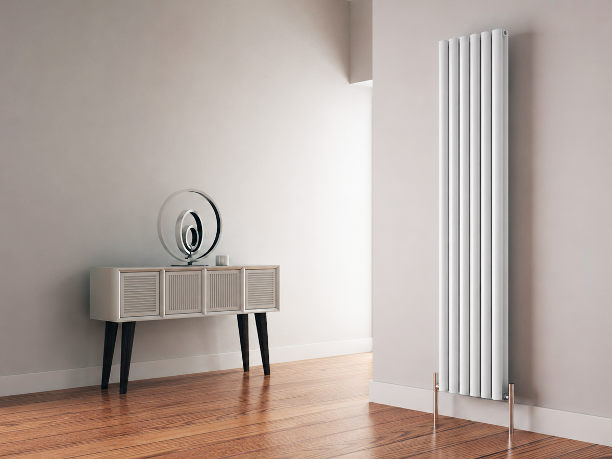 Radiator de design CARISA, colecția TALLIS DOUBLE, 1800x350 mm, ALB