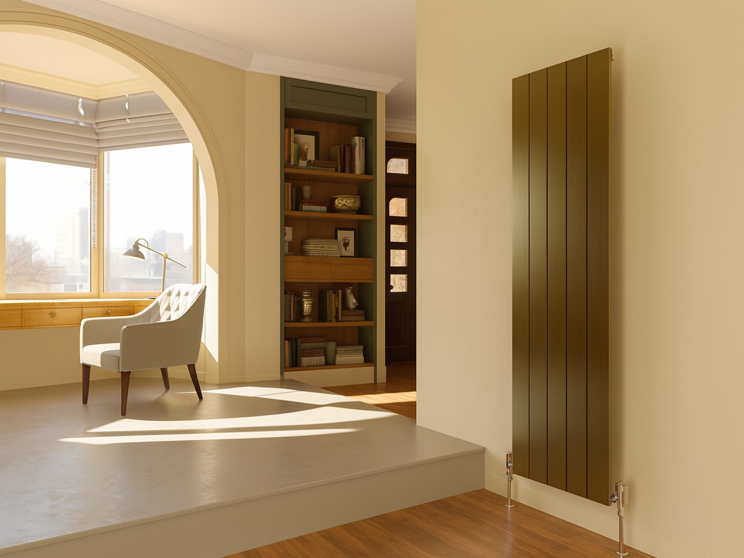Дизайнерский радиатор LOJIMAX коллекция KALSEDON 1800x470 мм, BRONZE SATIN
