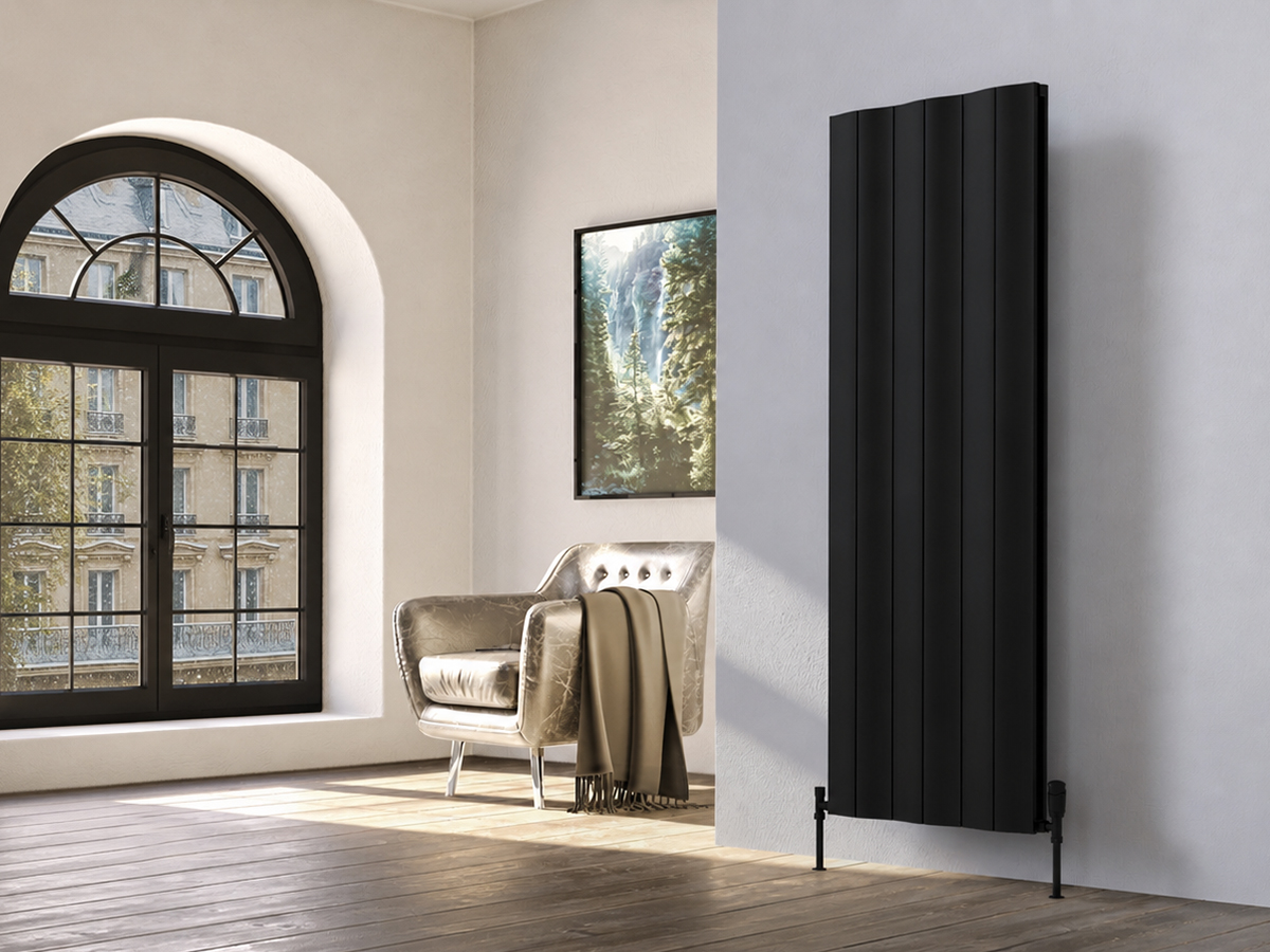 Дизайнерский радиатор LOJIMAX коллекция AMAZONITE DOUBLE 1600x620 мм, Антрацит 