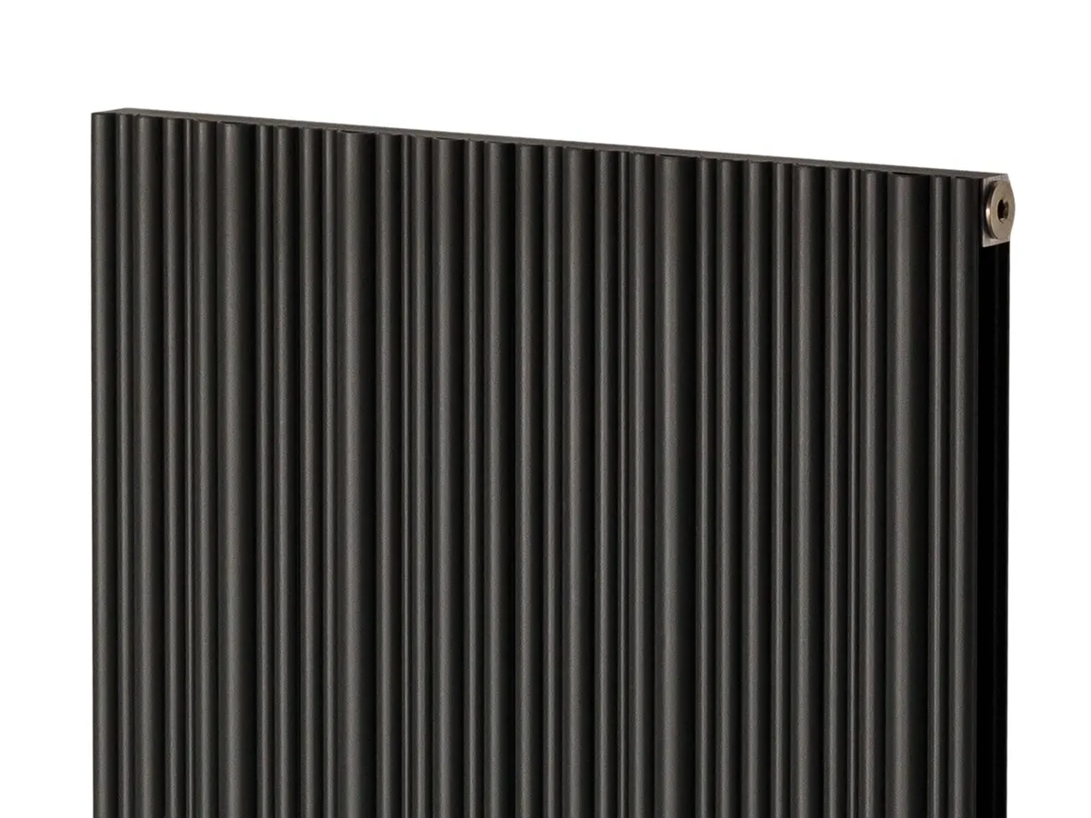 Calorifer decorativ LOJIMAX colecția BAMBOO DOUBLE 1800x359 mm, Black Matt Anodising