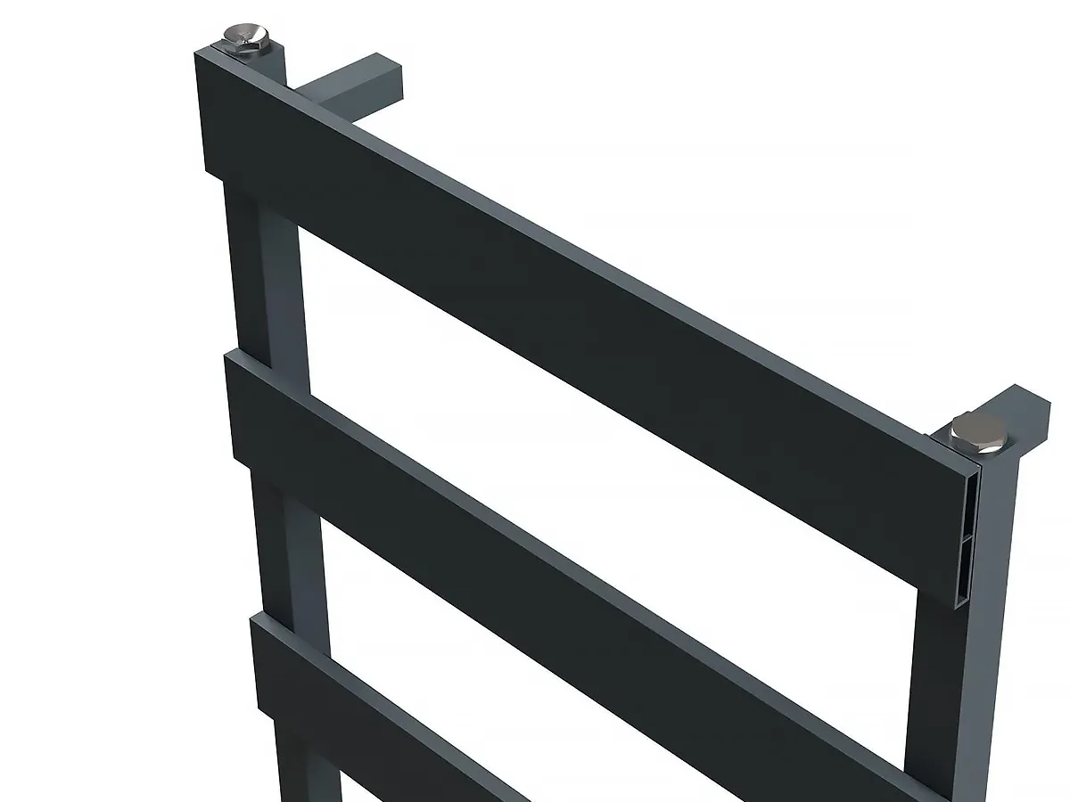 Uscător de prosoape de design CARISA, colecția NINOVA BATH, 1180x500 mm, NEGRU
