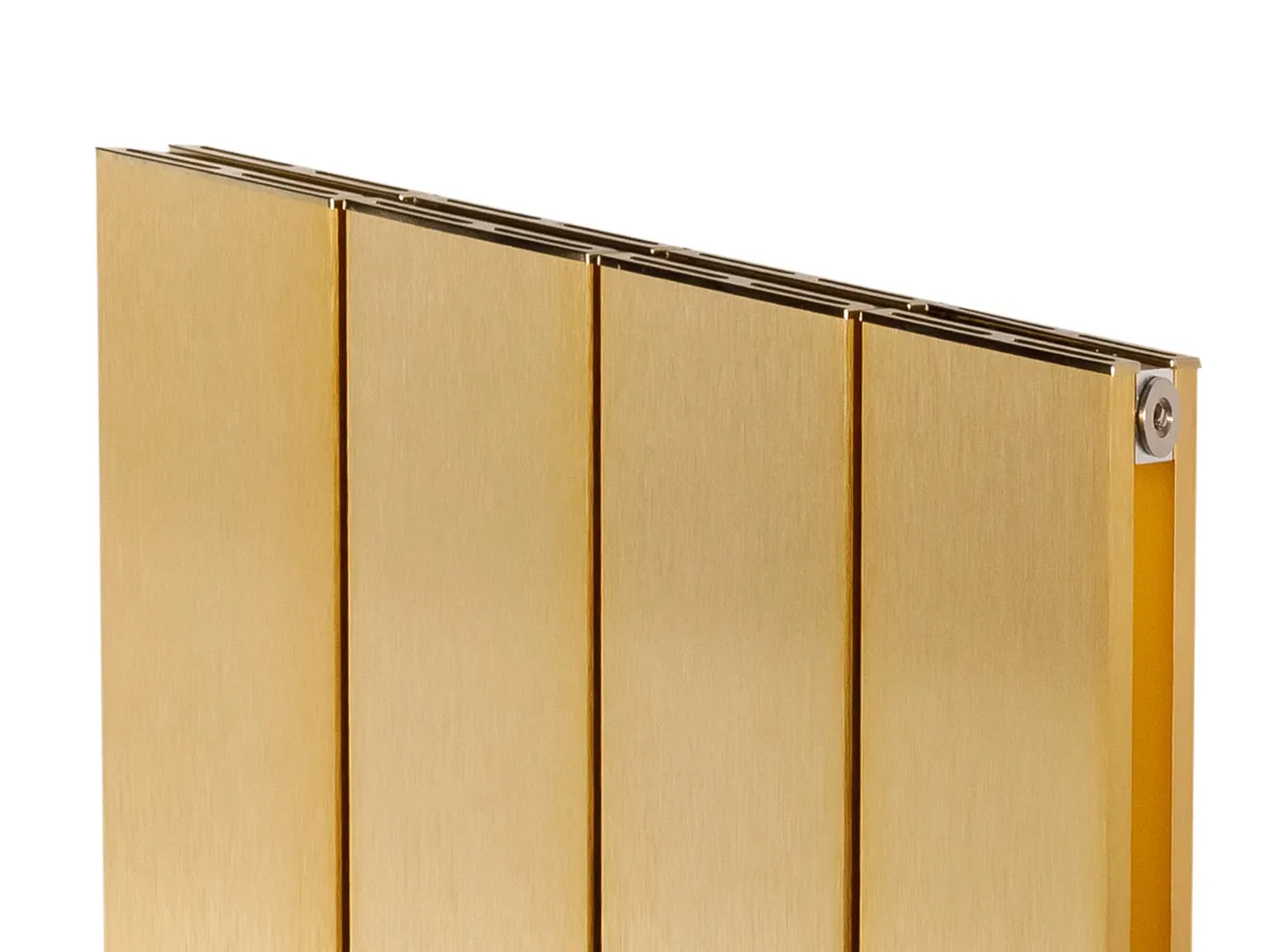 Дизайнерский радиатор LOJIMAX коллекция KALSEDON DOUBLE 1600x375 мм, GOLD SATIN