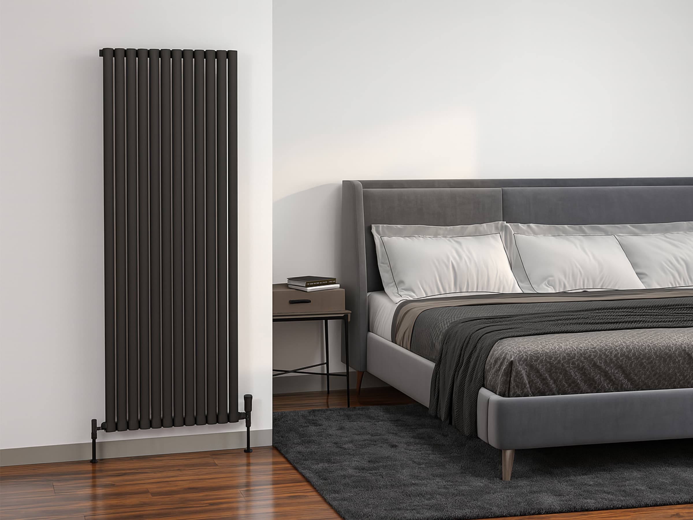 Calorifer decorativ LOJIMAX, colectie BELLA 1400 mm. 1053 mm. negru mat