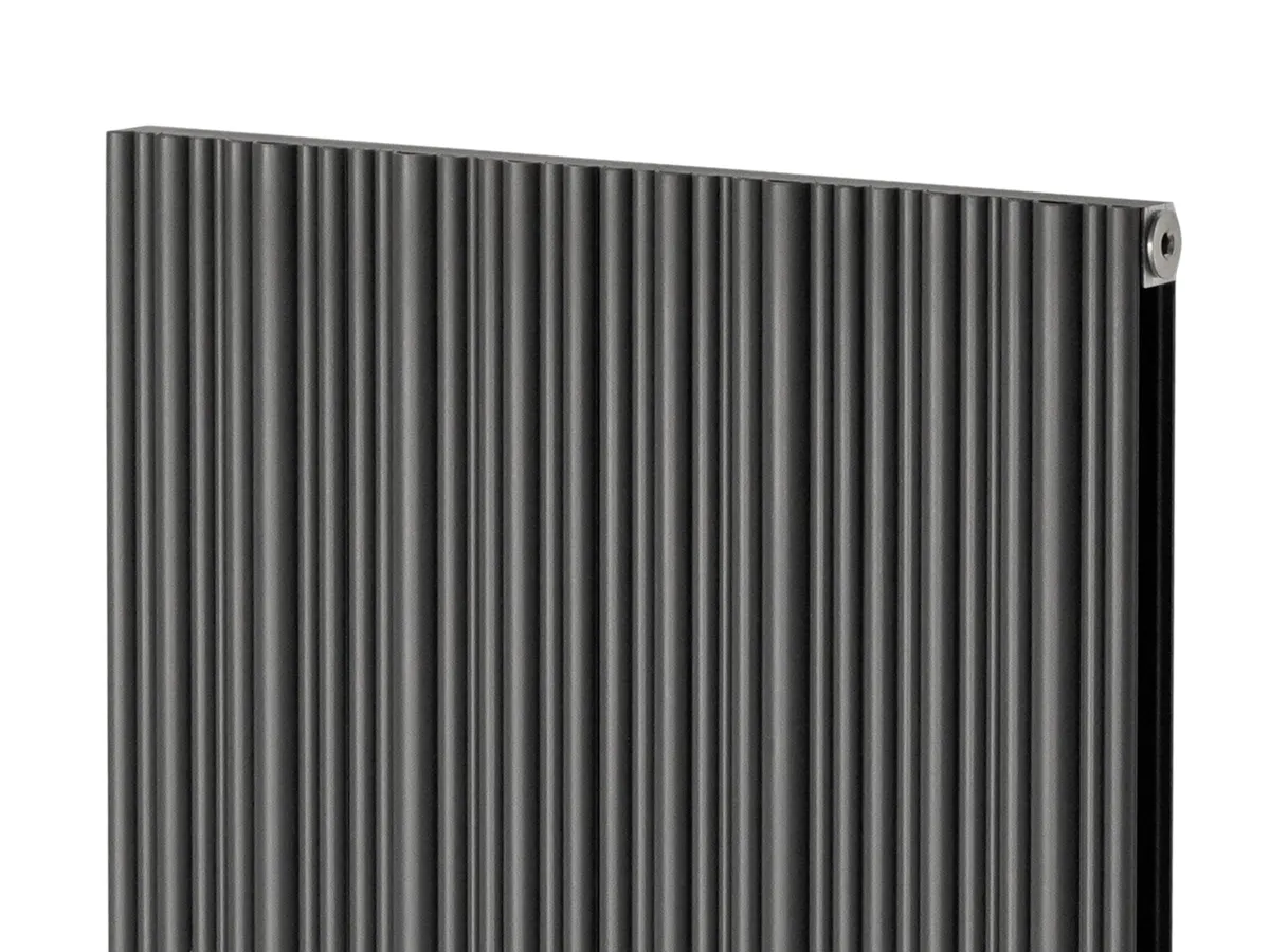 Дизайнерский радиатор LOJIMAX коллекция BAMBOO DOUBLE 1800x479 мм, Антрацит 