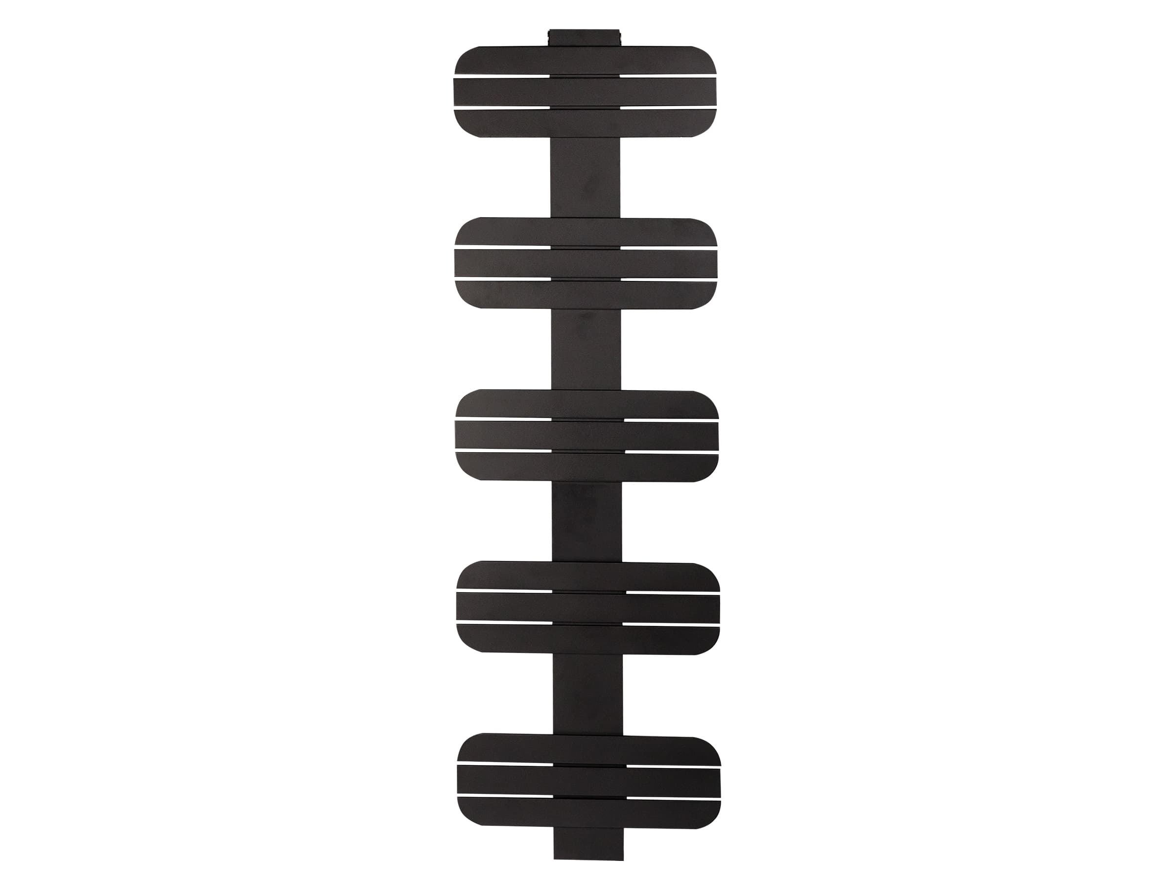Uscător de prosoape decorativ LOJIMAX, colecția DOSIA Lățime 250 mm. Înălțime 400 mm. negru mat