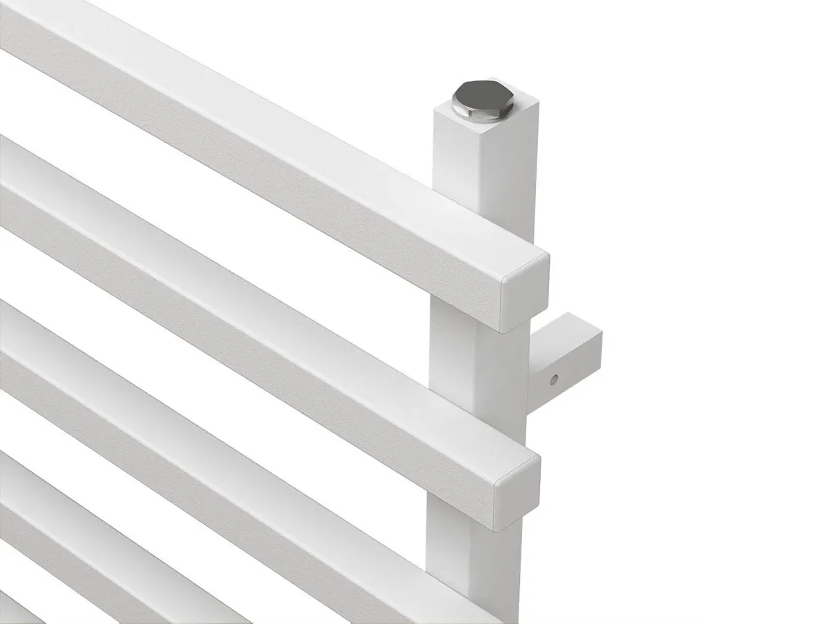 Uscător de prosoape de design CARISA, colecția BARON L, 800x500 mm, ALB