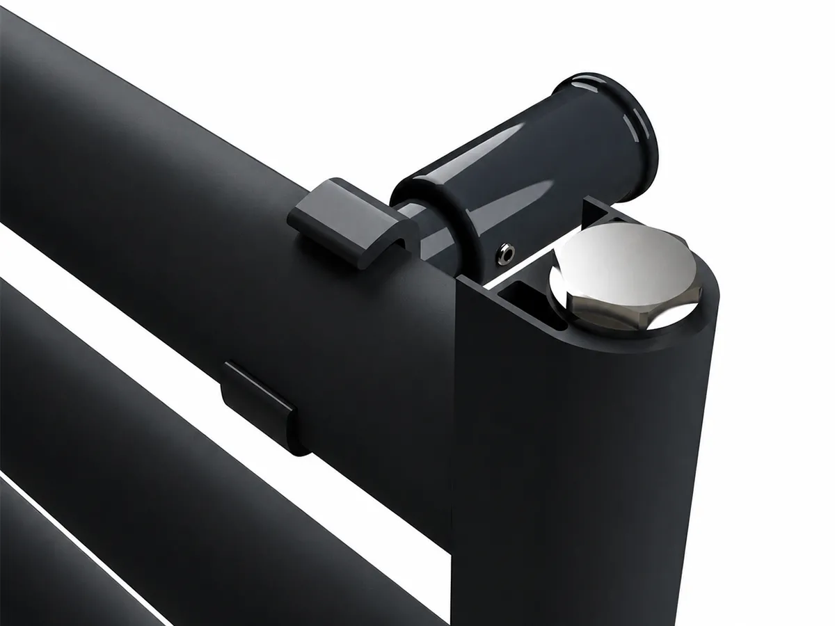 Uscător de prosoape de design CARISA, colecția LARA L, 800x485 mm, NEGRU
