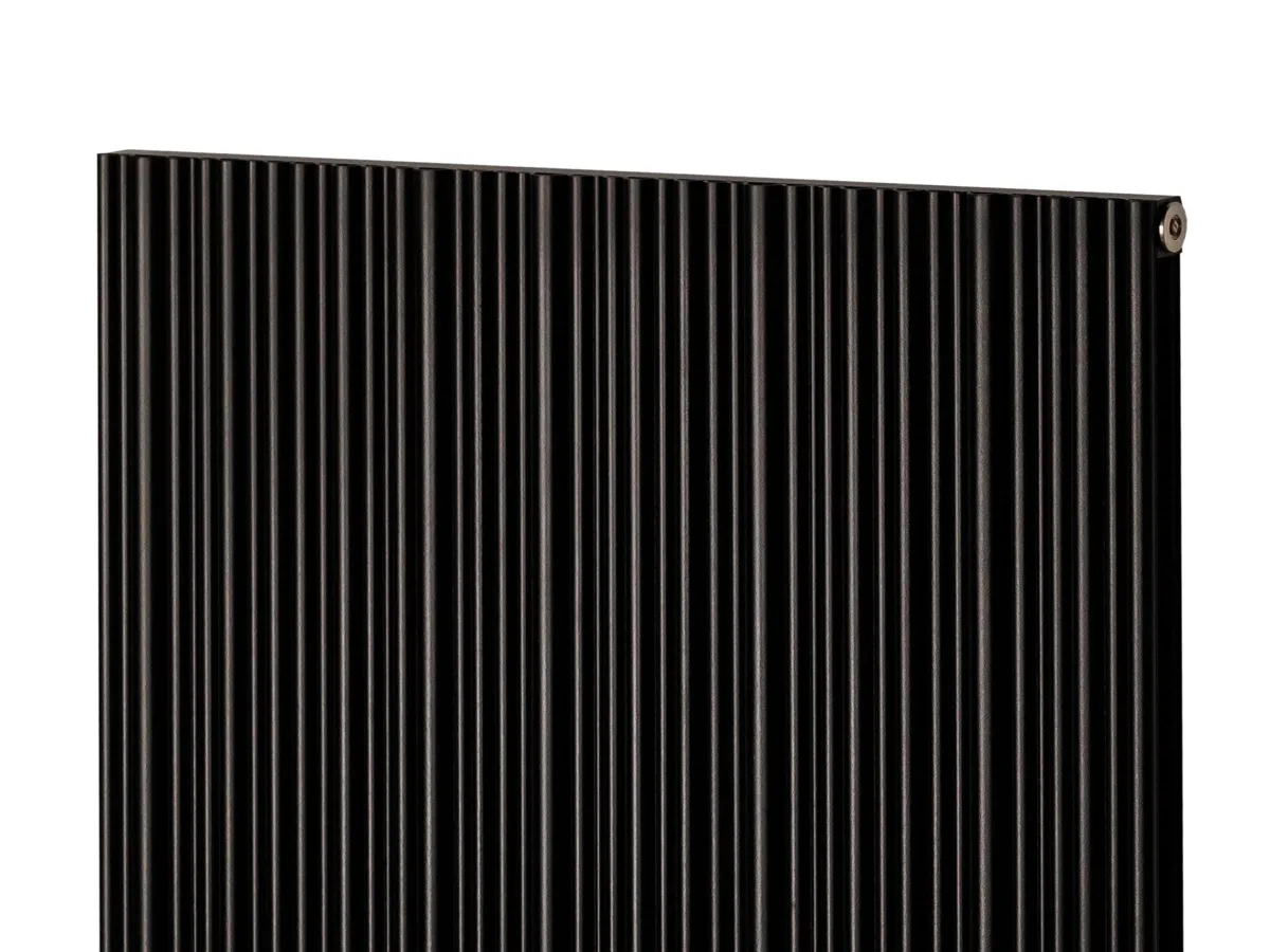 Дизайнерский радиатор LOJIMAX коллекция BAMBOO DOUBLE 1600x479 мм, Черный 