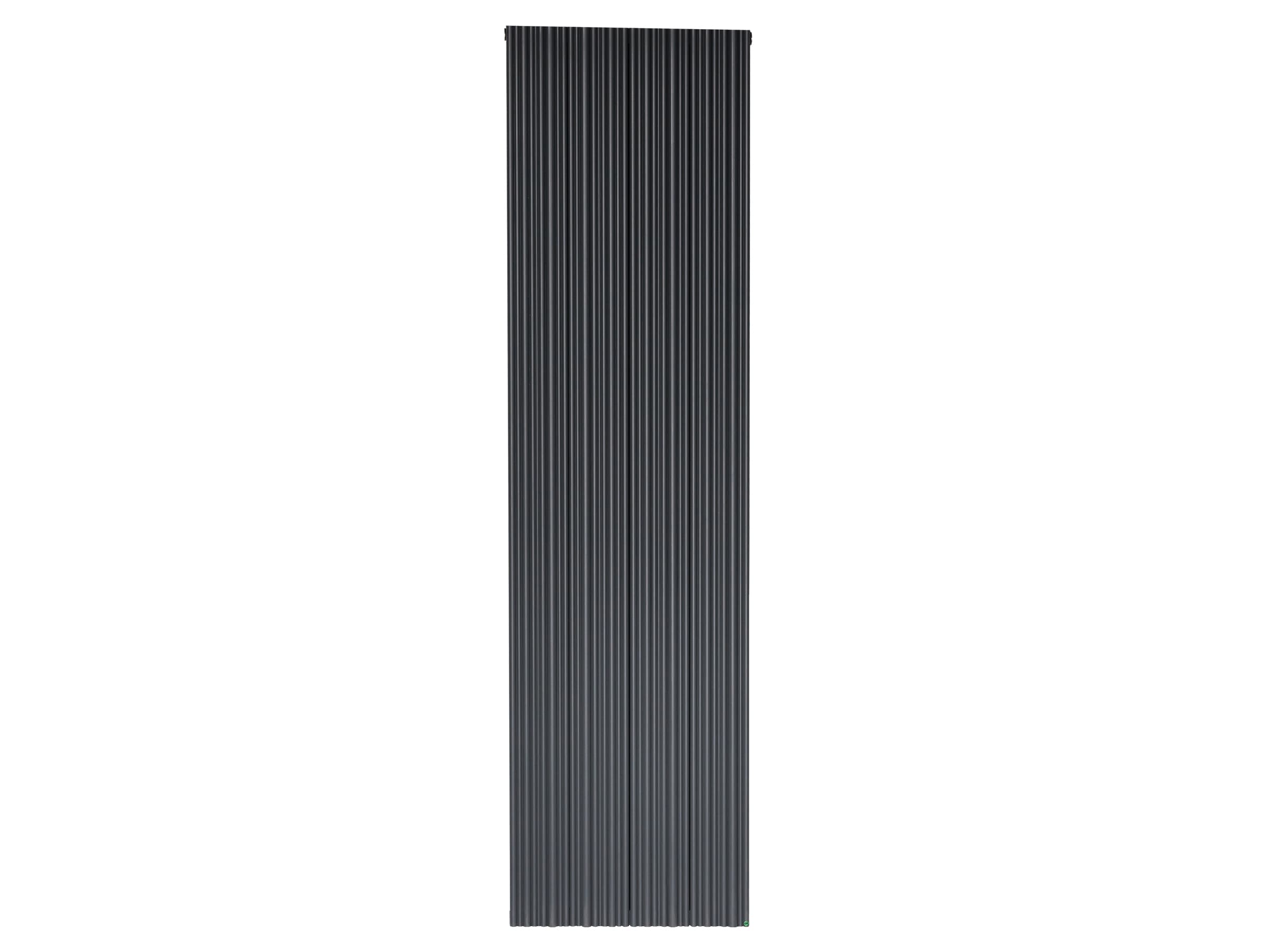 Calorifer decorativ LOJIMAX, colectia BAMBOO DOUBLE inaltimea 300 mm. latimea 239 mm. BLACK MATT ANODISING
